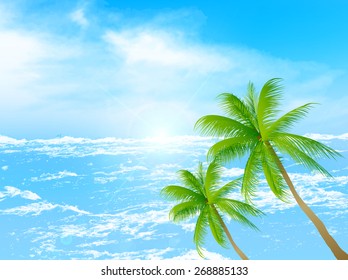 Sea palm background