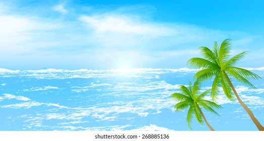 Sea palm background