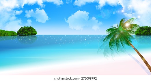 Sea palm background