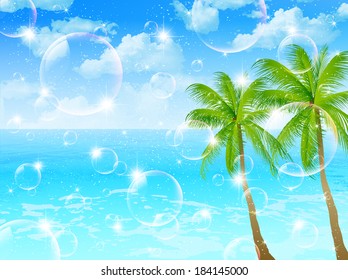 Sea palm landscape