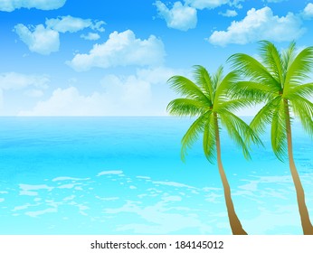 Sea palm landscape