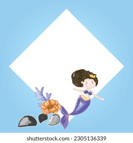  Sea party invitation card templates. Vector illustration.