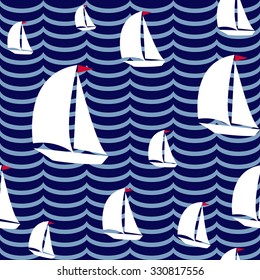 Sea pattern. Abstract vector background.