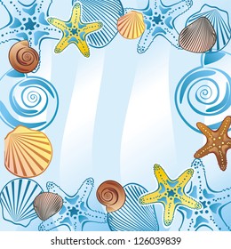 Sea pattern background vector illustration