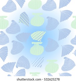   sea pattern, halftone . Hand drawn.
