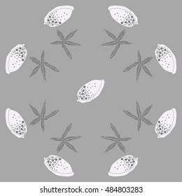 Sea   pattern . Hand drawn.