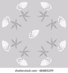 Sea   pattern . Hand drawn.