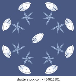 Sea   pattern . Hand drawn.