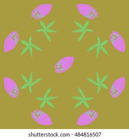 Sea   pattern . Hand drawn.