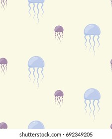 Sea pattern with jellyfishes