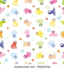 sea pattern, octopus, summer, underwater world 