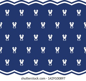 Sea pattern of seahorses on a blue background for textiles and wallpaper
