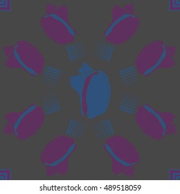 Sea  pattern, shells, halftone .