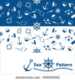 sea pattern ship simple color