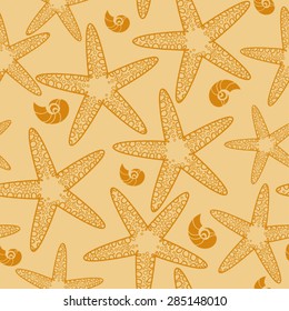 sea pattern with starfish