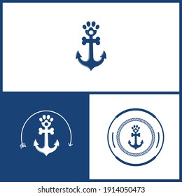 vector de diseño del logotipo de la pepita marina - logotipo marino