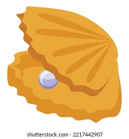Sea pearl icon isometric vector. Water dive. Scuba ocean