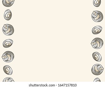 Sea pebble stones comic style seamless pattern. Boho cartoon drawing of stones in a pyramid cairn view from above. Letter format decoration background texture tile