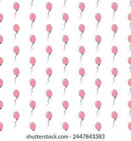 Patrón de globo de color rosa marino