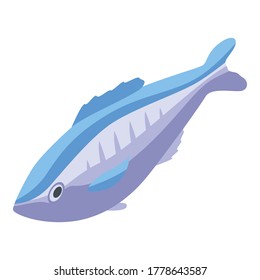 Sea pirate fish icon. Isometric of sea pirate fish vector icon for web design isolated on white background