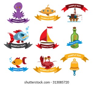 sea and pirate logos