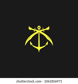 Sea Pirates logo template design. Vector illustration