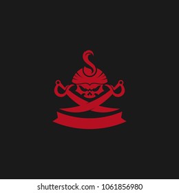 Sea Pirates logo template design. Vector illustration