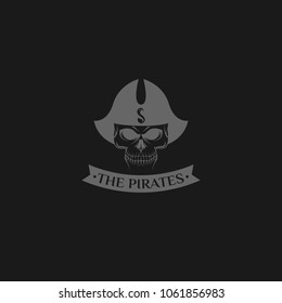 Sea Pirates logo template design. Vector illustration