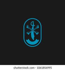 Sea Pirates logo template design. Vector illustration