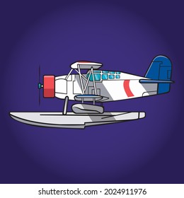 Sea plane, an illustration of logo travel