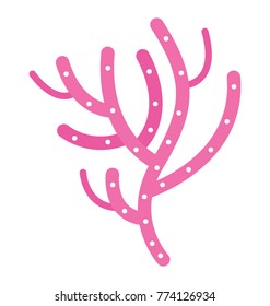 
A sea plant, flat vector icon of a seaweed
