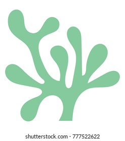 A sea plant, flat vector icon of a seaweed