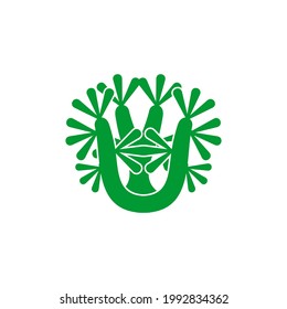 símbolo de símbolo del vector del conjunto de iconos de la planta marina
