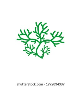 sea plant icon set vector sign symbol