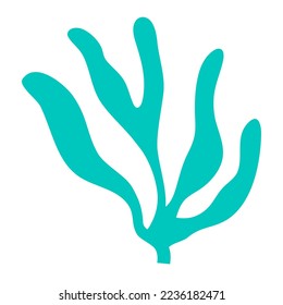 Sea plants simple illustration in flat style