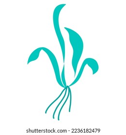 Sea plants simple illustration in flat style