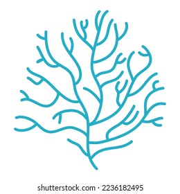 Plantas marinas simple ilustración en estilo plano