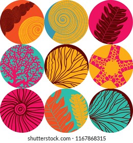 Sea polka dot. Vector. Seamless pattern can be used for wallpaper, pattern fills, web page background, surface textures.