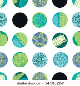 Sea polka dot. Vector. Seamless pattern can be used for wallpaper, pattern fills, web page background, surface textures.
