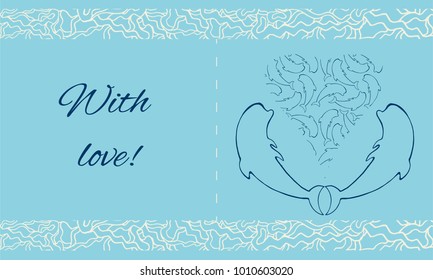 Sea postcard with love.