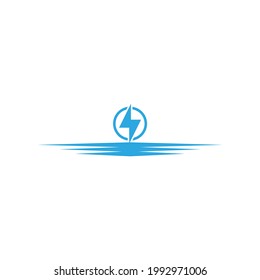 sea power abstract flat icon logo