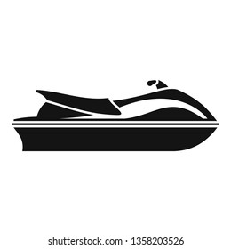 Sea race jet ski icon. Simple illustration of sea race jet ski vector icon for web design isolated on white background