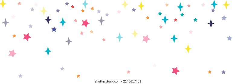 Sea Red Blue White Chaotic Bright Green Design Pic. Colorful Lavender Orange Stars Multicolor Turquoise Vibrant Azure Sky Background. Violet Pink Vivid Print Pastel Indigo Yellow Stars Pattern.