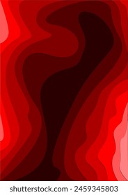 sea of red paper cut style