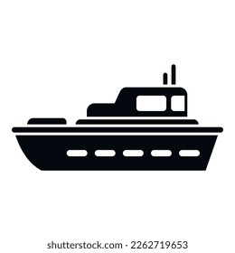 Sea rescue boat icon simple vector. Life flood. Coast guard