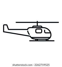 Sea rescue helicopter icon outline vector. Air transport. Coast aviation