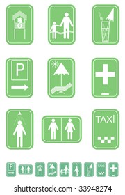 Sea resort icons.