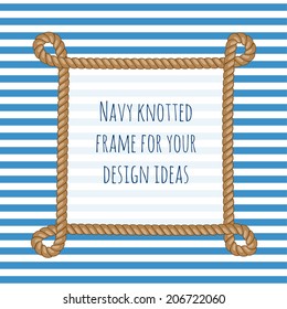 Sea rope frame poster, for your design idea. 