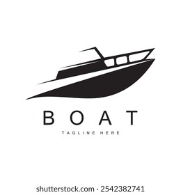 sea ​​wave sailboat logo and coconut tree on beach, for business, badge, company, vector