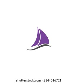 sea sailing design logo vector